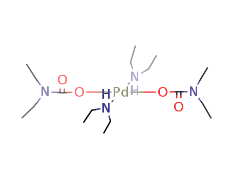 Molecular Structure of 127469-78-7 (trans-bis(N,N-diethylcarbamato)bis(diethylamine)palladium(II))