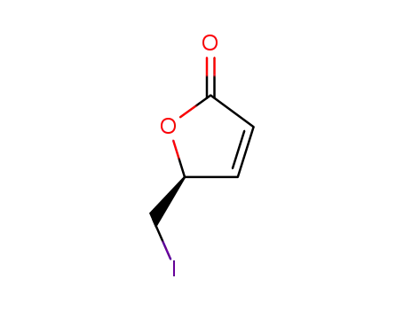 Molecular Structure of 85694-08-2 ((-)-(S)-5-iodomethyloxol-3-en-2-one)
