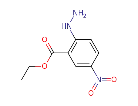 2-hydrazino-5-nitro-benzoic acid ethyl ester