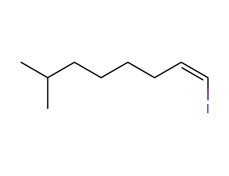 Molecular Structure of 90359-69-6 (1-Octene, 1-iodo-7-methyl-, (Z)-)