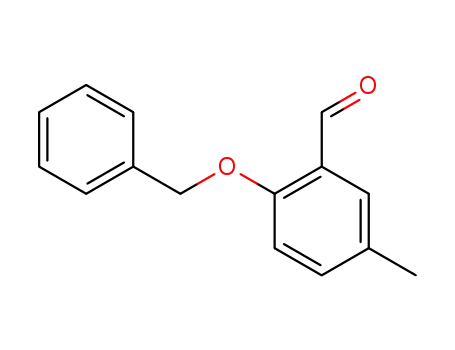 Molecular Structure of 53389-98-3 (5-METHYL-2-(PHENYLMETHOXY)BENZALDEHYDE)