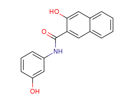 Molecular Structure of 54023-77-7 (3-hydroxy-N-(3-hydroxyphenyl)naphthalene-2-carboxamide)