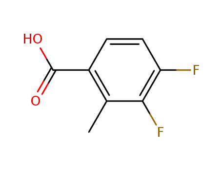 Molecular Structure of 157652-31-8 (3,4-DIFLUORO-2-METHYLBENZOIC ACID)