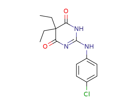 Molecular Structure of 87215-95-0 (5,5-diethyl-2-(4-chloro-anilino)-1<i>H</i>-pyrimidine-4,6-dione)