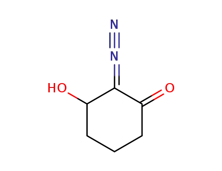 Molecular Structure of 81902-29-6 (2-Diazo-3-hydroxy-1-cyclohexanone)