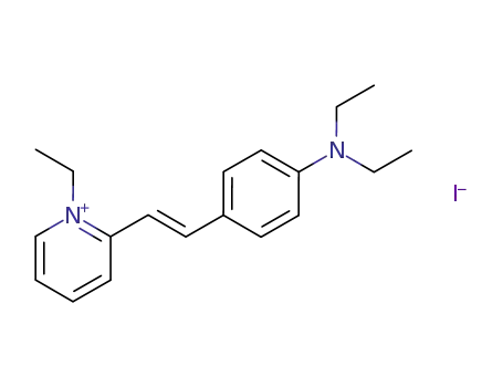Molecular Structure of 57439-27-7 (2-[2-[4-(diethylamino)phenyl]vinyl]-1-ethylpyridinium iodide)