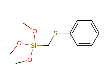 Molecular Structure of 57557-71-8 (Silane, trimethoxy[(phenylthio)methyl]-)
