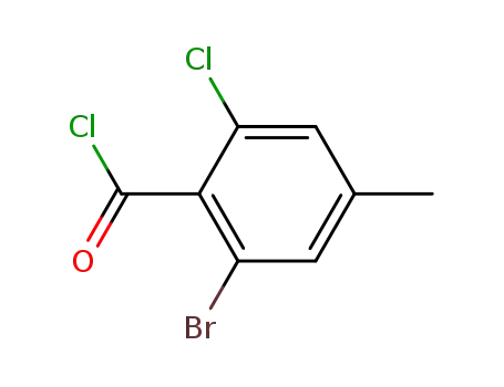 Molecular Structure of 135365-02-5 (2-Bromo-6-chloro-4-methyl-benzoyl chloride)