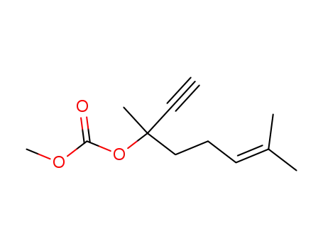 Molecular Structure of 104846-78-8 (Carbonic acid, 1-ethynyl-1,5-dimethyl-4-hexenyl methyl ester)