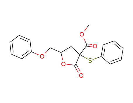 methyl 5-phenoxymethyl-3-phenylthio-2-oxooxolane-3-carboxylate
