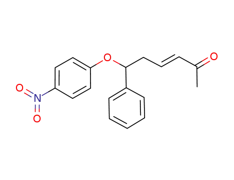 Molecular Structure of 1046862-48-9 ((E)-6-(4-nitrophenoxy)-6-phenylhex-3-en-2-one)