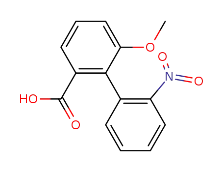Molecular Structure of 855255-32-2 (2'-nitro-6-methoxy-biphenyl-carboxylic acid-<sup>(2)</sup>)