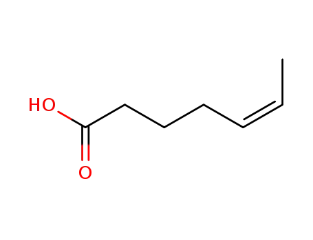 Molecular Structure of 75613-53-5 ((Z)-hept-5-enoic acid)