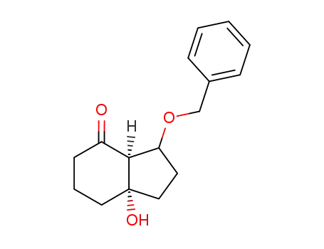 Molecular Structure of 144730-08-5 ((3aS,7aS)-3-Benzyloxy-7a-hydroxy-octahydro-inden-4-one)