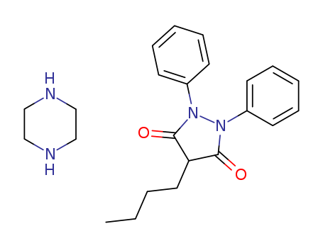 3,5-Pyrazolidinedione,4-butyl-1,2-diphenyl-,compounds,compd. with piperazine (1:1)