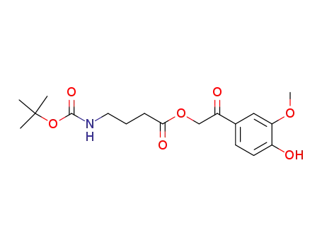 Molecular Structure of 284043-13-6 (2-(4-hydroxy-3-methoxyphenyl)-2-oxoethyl-4-[(tert-butoxycarbonyl)amino]butanoate)