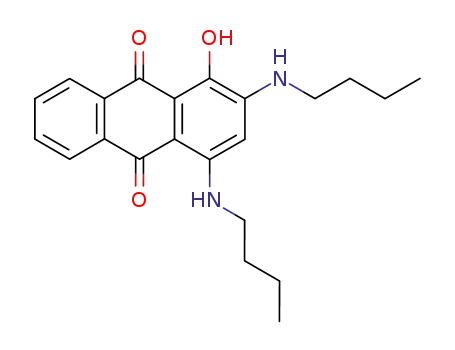 Molecular Structure of 79207-96-8 (1-hydroxy-2,4-bis(butylamino)antraquinone)