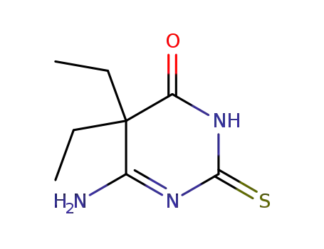 Molecular Structure of 6299-58-7 (6-amino-5,5-diethyl-2-thioxo-2,5-dihydropyrimidin-4(3H)-one)