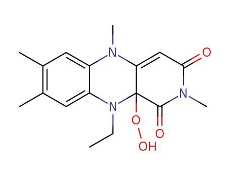 4a-hydroperoxy-N<sup>5</sup>-ethyl-N<sup>3</sup>-methyl-1,5-dihydro-1-deazalumiflavin