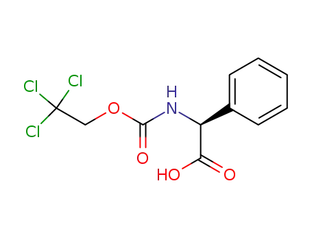 Molecular Structure of 83846-88-2 ((S)-phenyl[[(2,2,2-trichloroethoxy)carbonyl]amino]acetic acid)