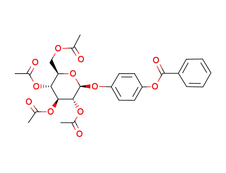 Molecular Structure of 380153-99-1 (4-(2,3,4,6-tetra-O-acetyl-β-D-glucopyranosyloxy)phenylbenzoate)