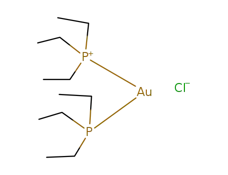 Molecular Structure of 65583-79-1 (bis(triethylphosphine)gold chloride)