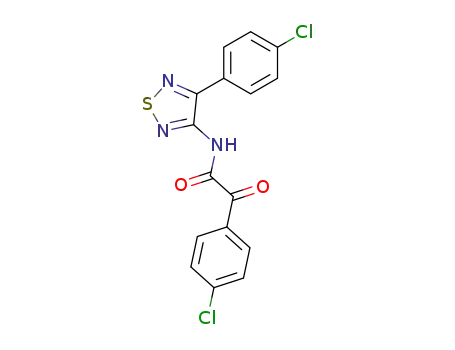 Molecular Structure of 163430-76-0 (3-(4-chlorobenzoylformamido)-4-(4-chlorophenyl)-1,2,5-thiadiazole)
