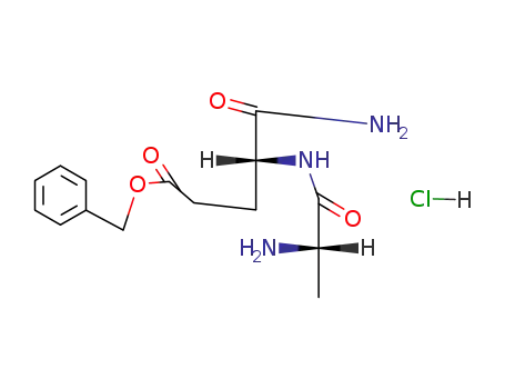 Molecular Structure of 59524-62-8 (L-alanyl-D-isoglutamine benzyl ester hydrochloride)