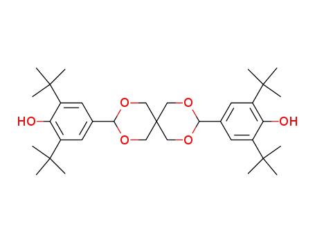 Molecular Structure of 41715-24-6 (4,4'-(2,4,8,10-tetraoxaspiro[5.5]undecane-3,9-diyl)bis[2,6-di-tert-butylphenol])