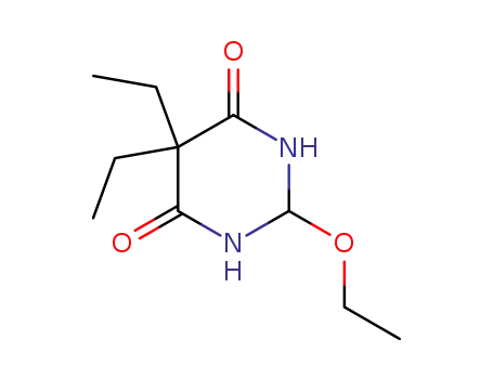 Molecular Structure of 112498-90-5 (4,6(1H,5H)-Pyrimidinedione, 2-ethoxy-5,5-diethyldihydro-)