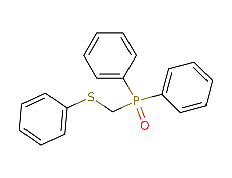 Molecular Structure of 31238-57-0 (Phosphine oxide, diphenyl[(phenylthio)methyl]-)