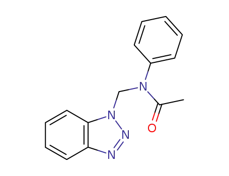 Molecular Structure of 147227-52-9 (N-Benzotriazol-1-ylmethyl-N-phenyl-acetamide)
