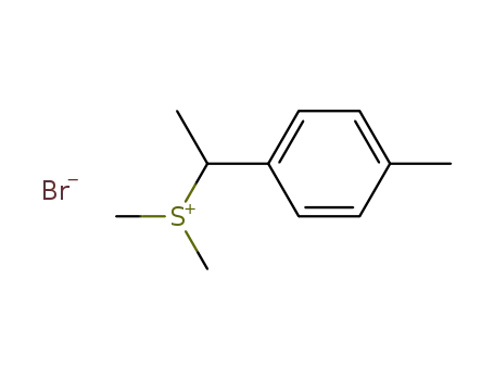 Molecular Structure of 65130-40-7 (Sulfonium, dimethyl[1-(4-methylphenyl)ethyl]-, bromide)