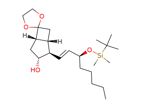 Molecular Structure of 67728-66-9 (Spiro[bicyclo[3.2.0]heptane-6,2'-[1,3]dioxolan]-3-ol,
2-[3-[[(1,1-dimethylethyl)dimethylsilyl]oxy]-1-octenyl]-)