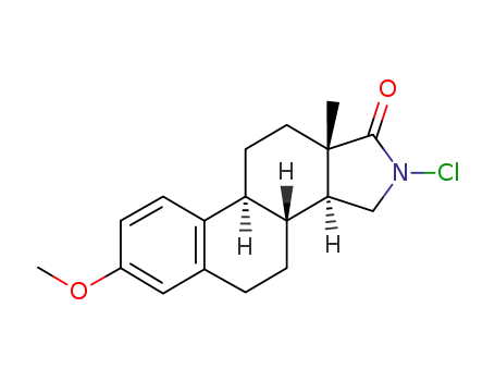 Molecular Structure of 114462-28-1 (N-chloro-3-methoxy-16-aza-1,3,5(10)-estratrien-17-one)