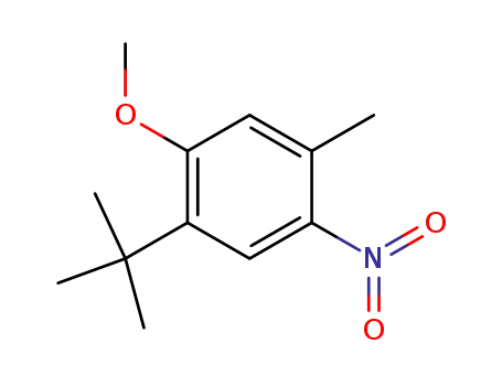 Molecular Structure of 71850-79-8 (1-tert-Butyl-2-methoxy-4-methyl-5-nitrobenzene)