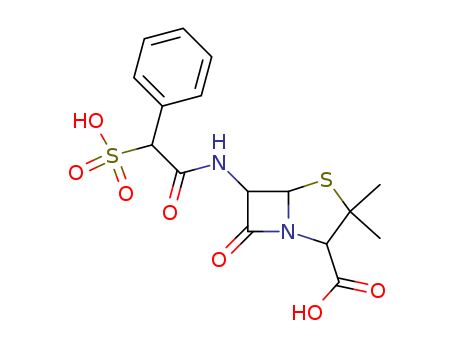 4-Thia-1-azabicyclo[3.2.0]heptane-2-carboxylicacid, 3,3-dimethyl-7-oxo-6-[[(2R)-2-phenyl-2-sulfoacetyl]amino]-, (2S,5R,6R)-