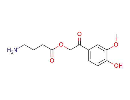 Molecular Structure of 284043-11-4 (4-amino-butyric acid 2-(4-hydroxy-3-methoxy-phenyl)-2-oxo-ethyl ester)