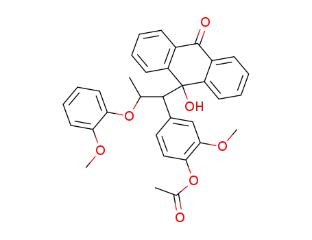 threo-1-(3-methoxy-4-acetoxyphenyl)-1-(10-hydroxy-9-oxoanthracen-10-yl)-2-(2-methoxyphenoxy)propane