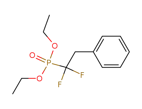 Molecular Structure of 126181-56-4 (Phosphonic acid, (1,1-difluoro-2-phenylethyl)-, diethyl ester)