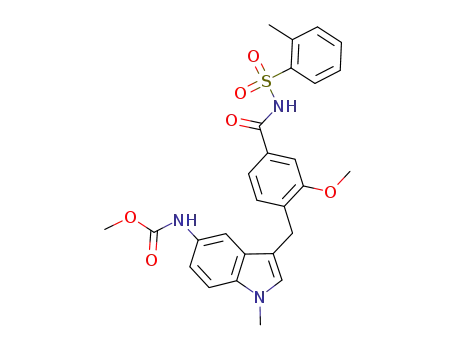 Molecular Structure of 1159195-67-1 (Methyl 3-[2-Methoxy-4-(o-tolylsulfonylcarbaMoyl)benzyl]-)