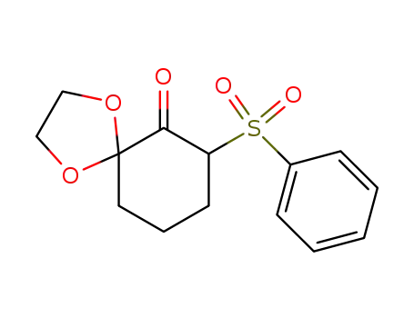 1,4-Dioxaspiro[4.5]decan-6-one, 7-(phenylsulfonyl)-