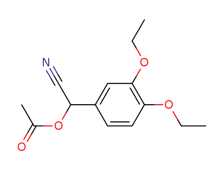 Molecular Structure of 859198-29-1 (acetoxy-(3,4-diethoxy-phenyl)-acetonitrile)