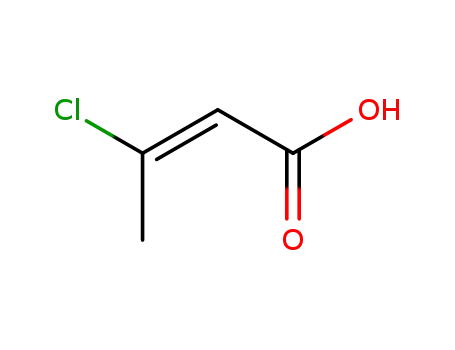 Molecular Structure of 6214-28-4 ((2E)-3-chlorobut-2-enoic acid)