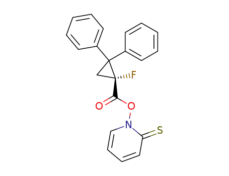 N-(2-thioxypyridinyl) (+)-(R)-1-fluoro-2,2-diphenylcyclopropanecarboxylate