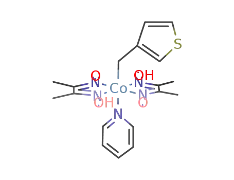 Molecular Structure of 92785-15-4 (Co(ONC(CH<sub>3</sub>)C(CH<sub>3</sub>)NOH)2(pyridine)(3-thienylmethyl))