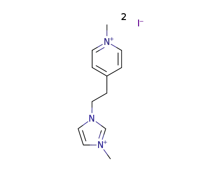 Molecular Structure of 113123-67-4 (Pyridinium, 1-methyl-4-[2-(3-methyl-1H-imidazolium-1-yl)ethyl]-,
diiodide)