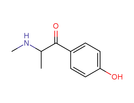 Molecular Structure of 132224-98-7 (1-(4-hydroxy-phenyl)-2-methylamino-propan-1-one)