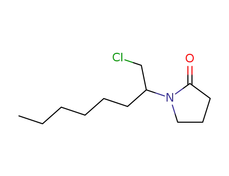 Molecular Structure of 89736-65-2 (2-Pyrrolidinone, 1-[1-(chloromethyl)heptyl]-)