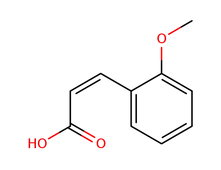 Molecular Structure of 14737-91-8 (CIS-2-METHOXYCINNAMIC ACID)